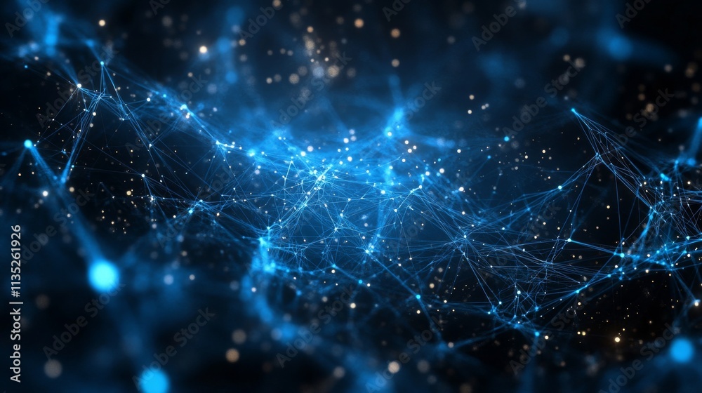 Futuristic Network of Blue Connections Futuristic Network of Blue Connections
