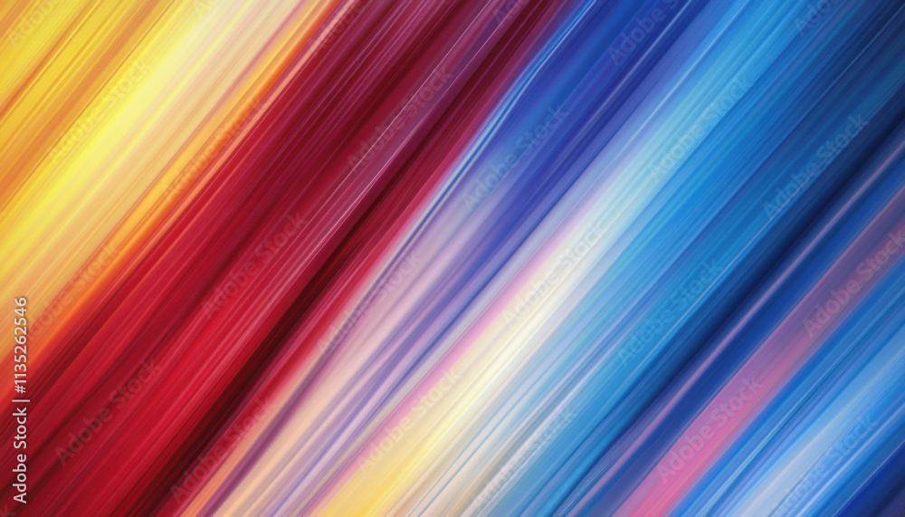 Abstract Diagonal Stripes Background Red Yellow Blue Hues Abstract Diagonal Stripes Background Red Yellow Blue Hues