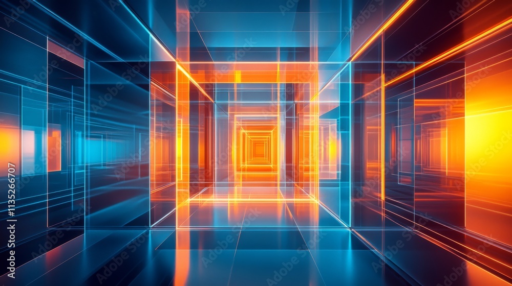 Futuristic Neon Tunnel Futuristic Neon Tunnel