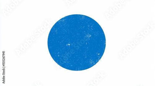 Blue Distressed Oval