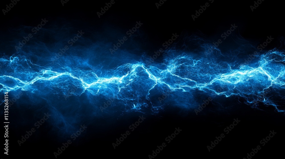 Striking Blue Electricity Energy Background
