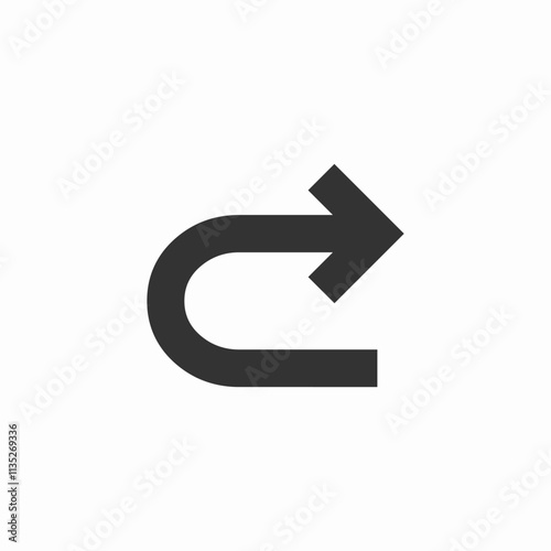 redo arrow icon sign vector