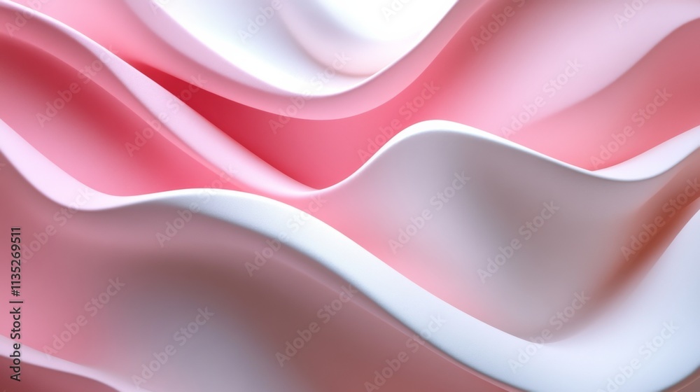 Abstract Pink and White Wave Pattern Abstract Pink and White Wave Pattern