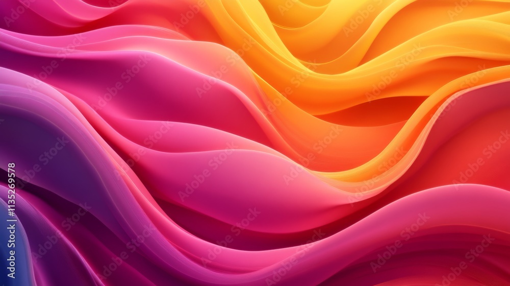 Obraz premium Vibrant Abstract Color Waves