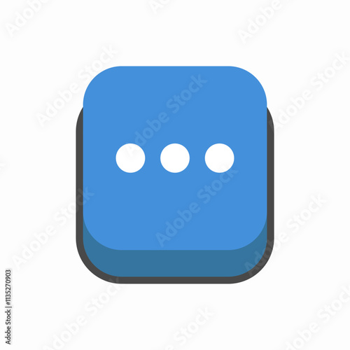 three dots menu button icon sign vector