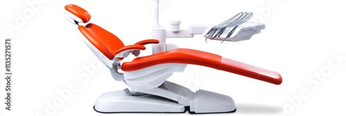 Modern Dental Chair Design - Comfort, hygiene, ergonomics, technology, and precision.  A sleek dental chair for optimal patient care. photo