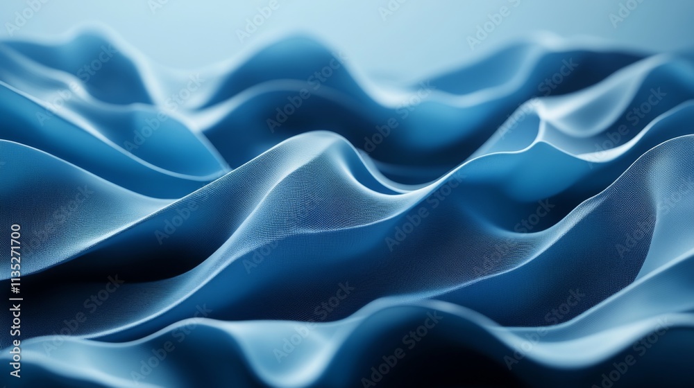 Blue Fabric Waves Blue Fabric Waves