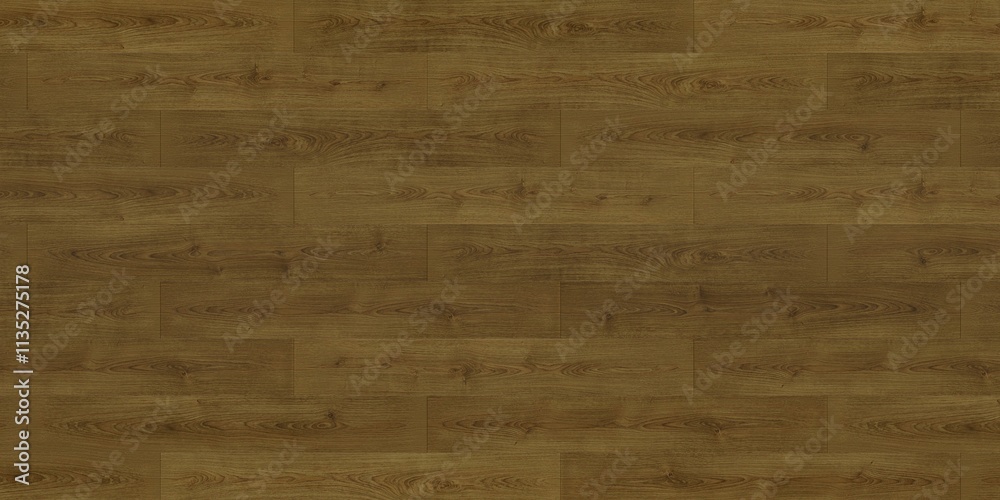 Abstract background with wooden floor with shades of brown. The planks are arranged horizontally, with varying shades of brown