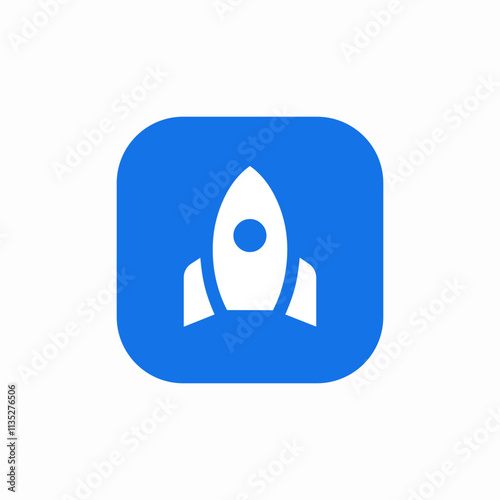 spaceship launch icon sign vector