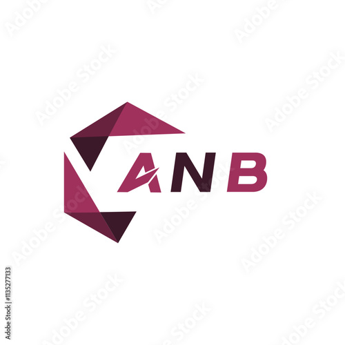 ANB creative minimalist letter logo. ANB unique vector initials alphabet letter logo design photo