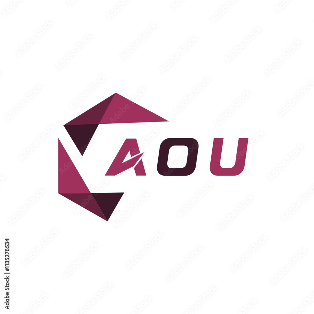 AOU creative minimalist letter logo. AOU unique vector initials alphabet letter logo design AOU creative minimalist letter logo. AOU unique vector initials alphabet letter logo design