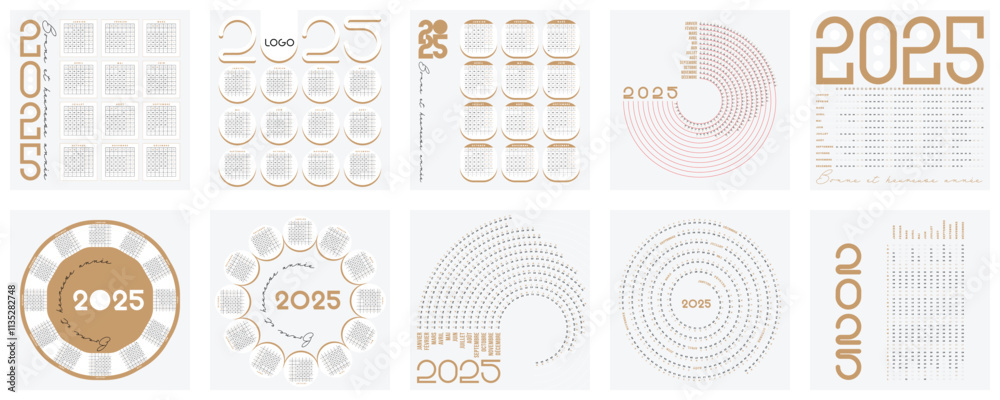Une Collection Variée de Calendriers 2025 en français - Design Unique et Modifiable