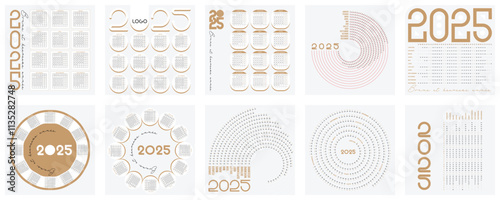 Une Collection Variée de Calendriers 2025 en français - Design Unique et Modifiable