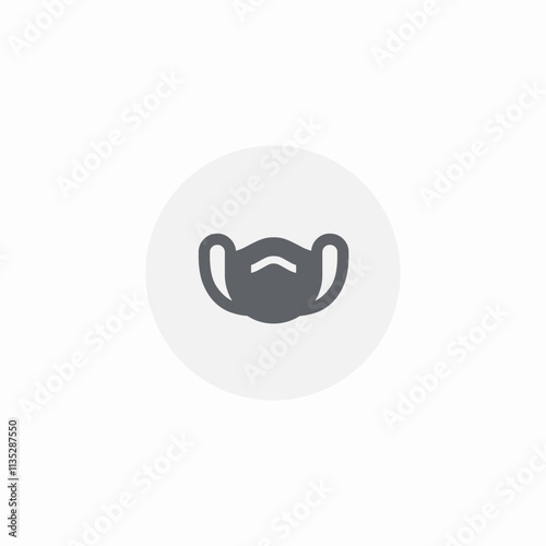 medical mask button icon sign vector photo