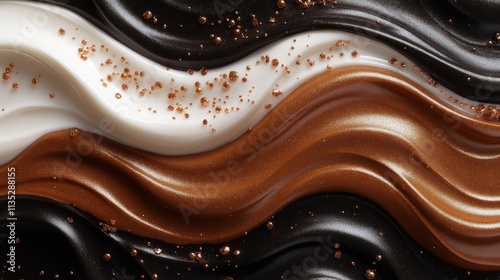 Delicious swirls of creamy chocolate and vanilla desserts with a sparkling touch