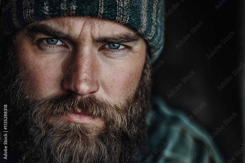 Close-up Portrait of a Man with a Majestic Beard Close-up Portrait of a Man with a Majestic Beard