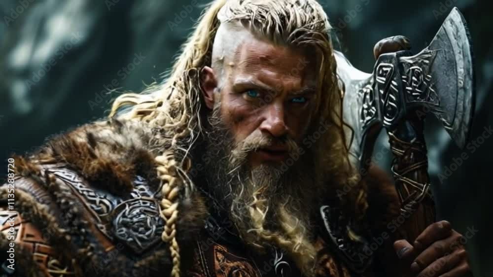 masculine brutal character viking