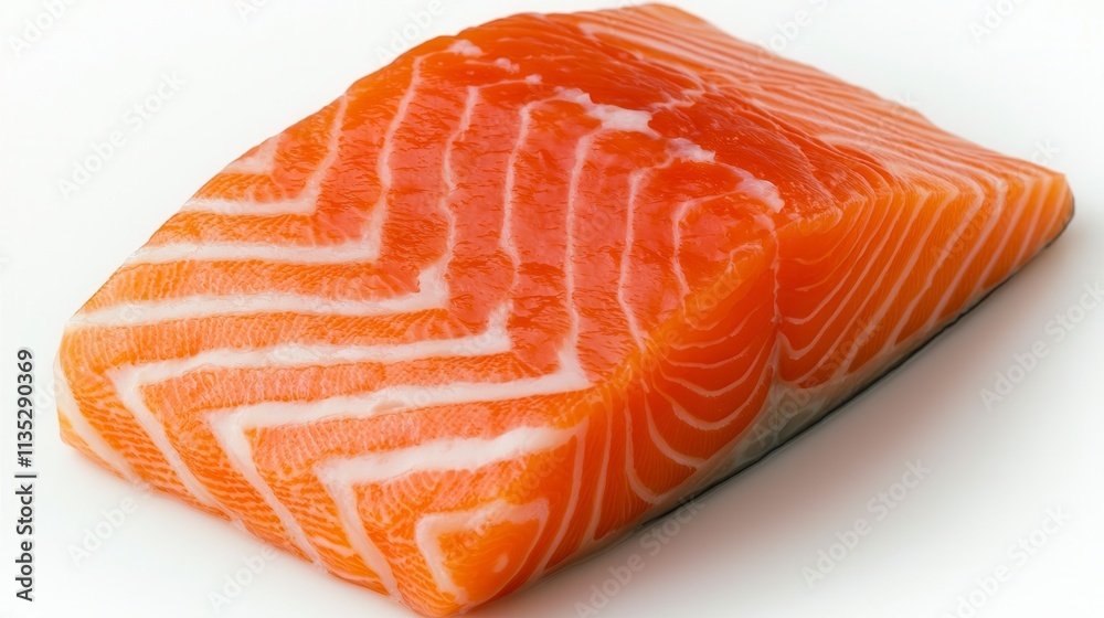 Fresh Salmon Fillet A Vibrant, Raw Seafood Delight Fresh Salmon Fillet A Vibrant, Raw Seafood Delight