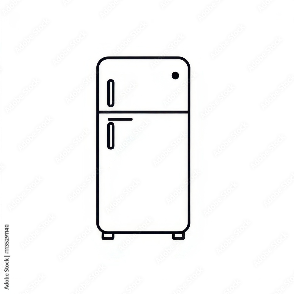 Line Refrigerator icon isolated on white background
Line Refrigerator icon isolated on white background
