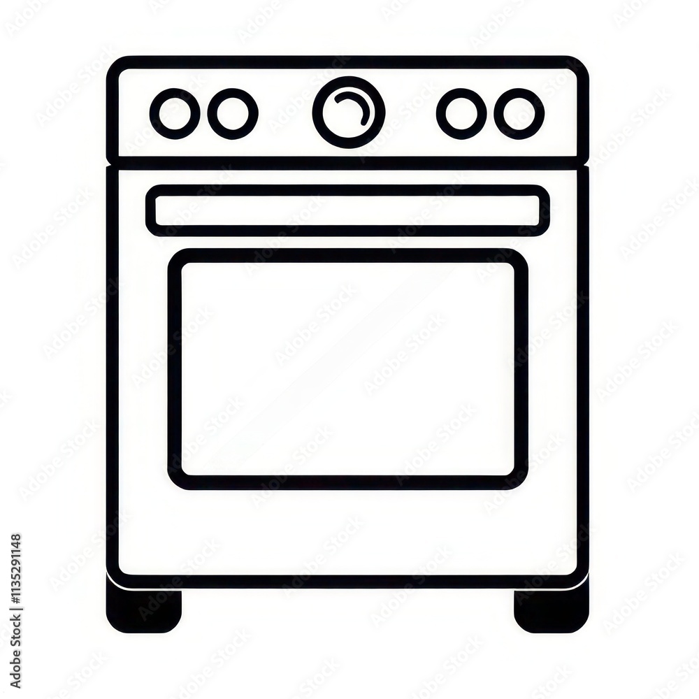 line Oven icon isolated on white background. Stove gas oven sign. Vector line Oven icon isolated on white background. Stove gas oven sign. Vector