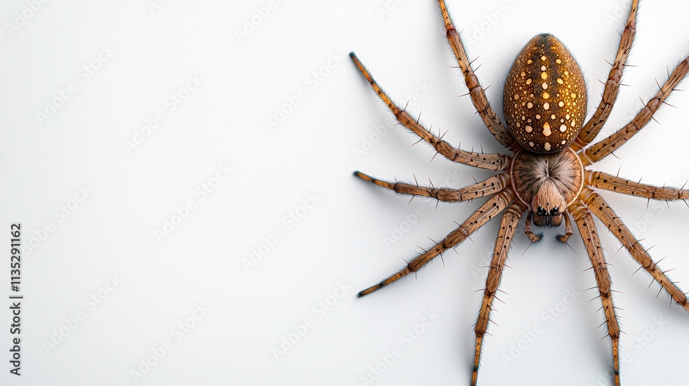 Detailed Closeup of a Spotted Orb Weaver Spider Detailed Closeup of a Spotted Orb Weaver Spider