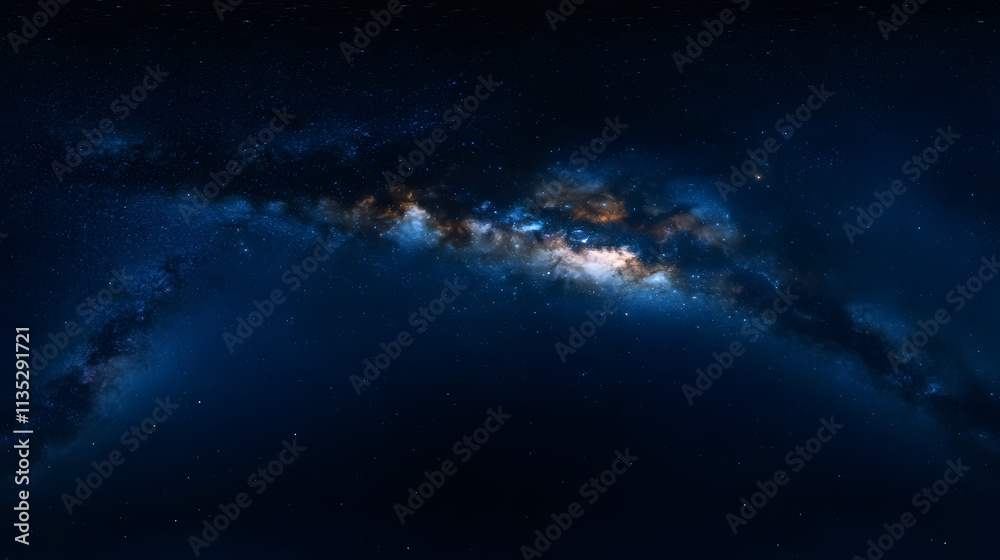Fototapeta premium Panoramic view of the Milky Way and stars