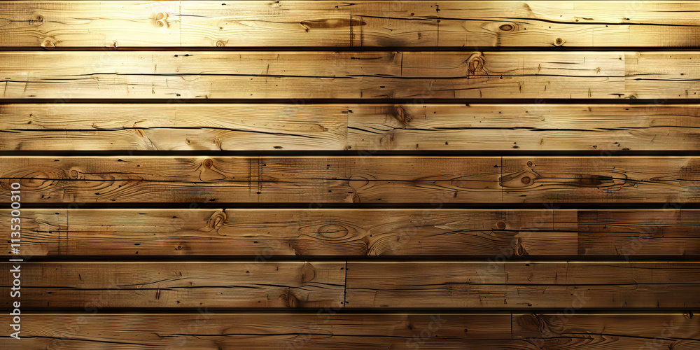 Fototapeta premium Horizontal Arrangement of Eight Brown Wood Planks