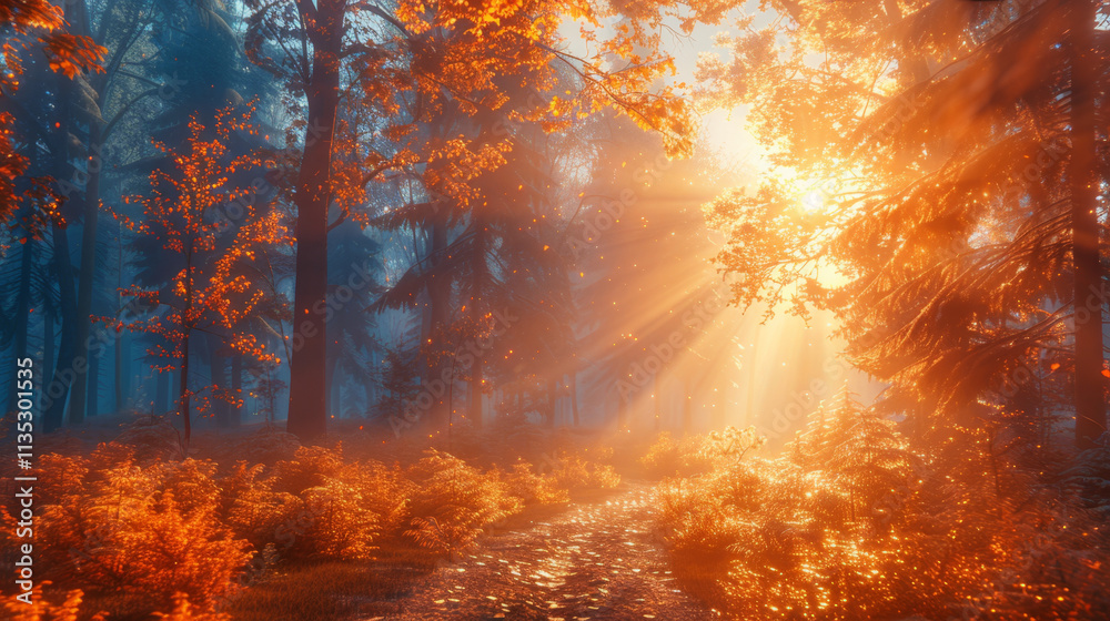 Generative AI.
beautiful landscape trees rays of the sun Generative AI.
beautiful landscape trees rays of the sun