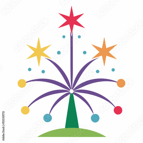 wedding organisation logo about fireworks,White background