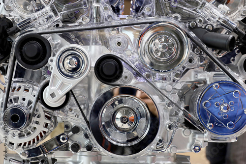 Belt drive structure made of transparent plastic to transmit power