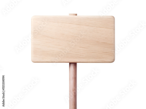wooden sign isolated on white