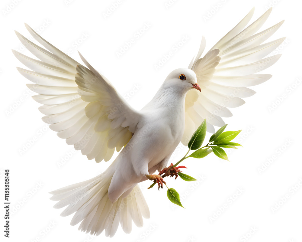 Fototapeta premium white dove isolated on white
