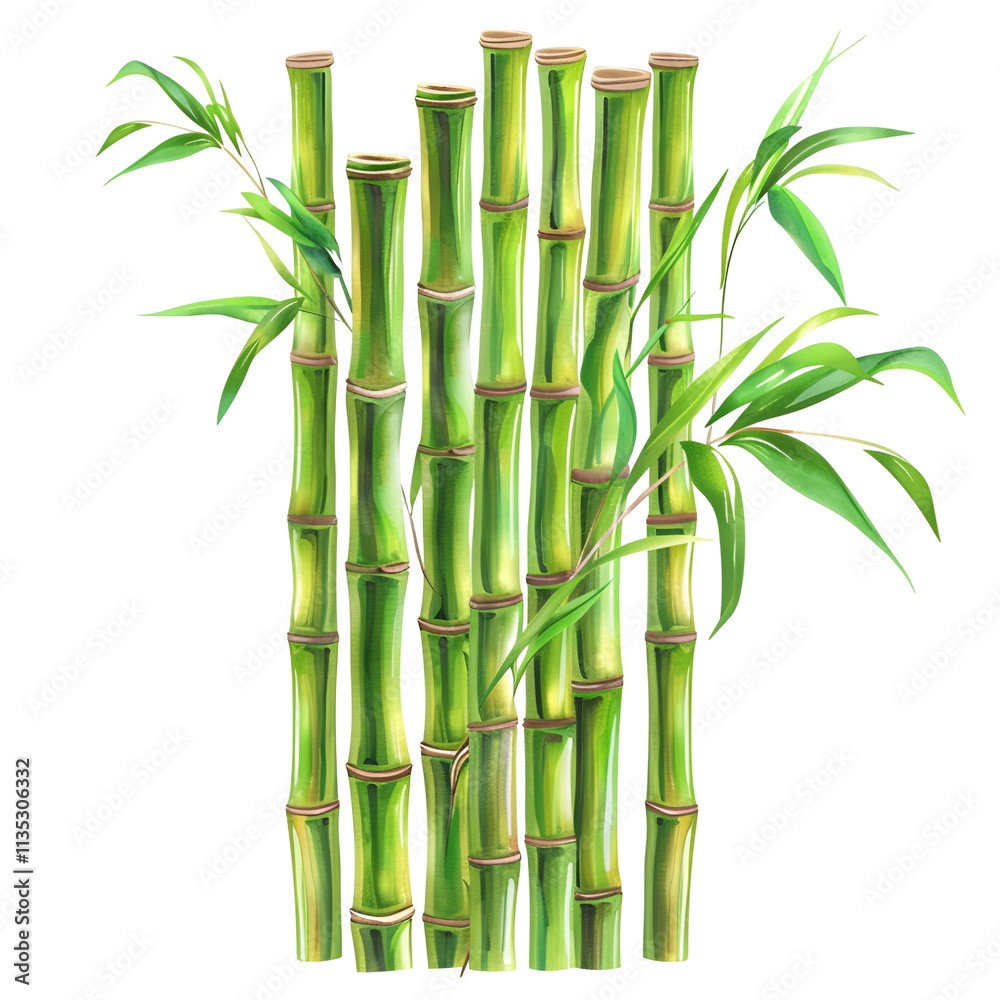 Fototapeta premium Tropical Meadow Clipart Vector Illustration