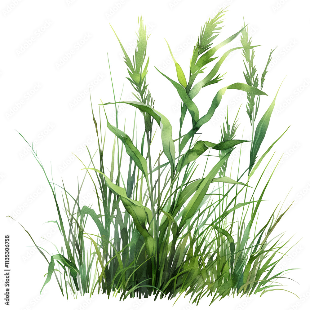 Naklejka premium Tropical Meadow Clipart Vector Illustration