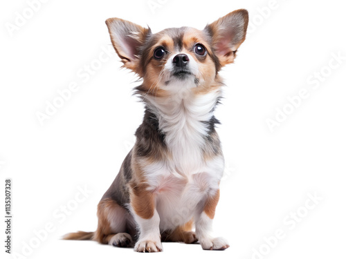 chihuahua in front of white background