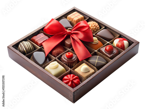 chocolate candies in a box