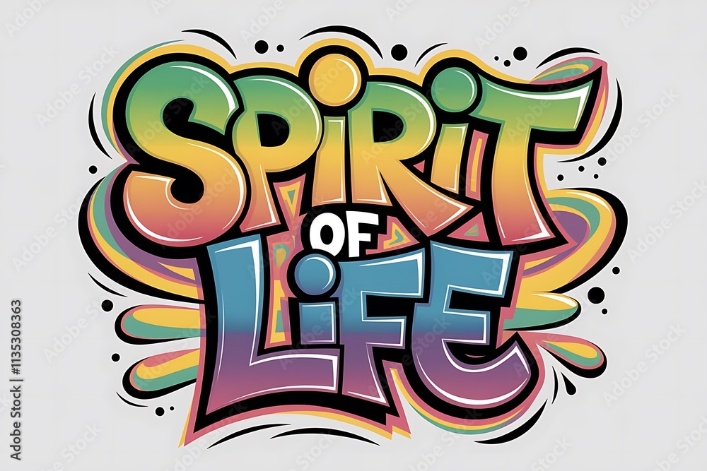 Colorful Graffiti Art Depicts Spirit Of Life Colorful Graffiti Art Depicts Spirit Of Life