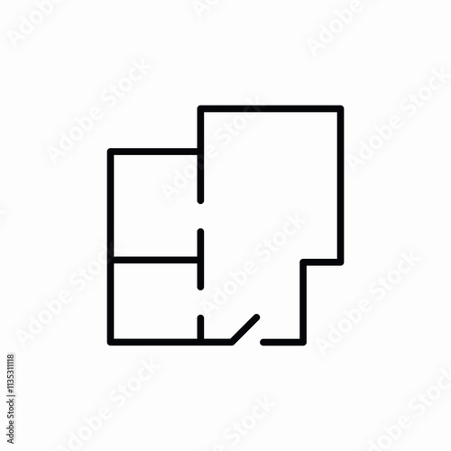 apartment plan icon sign vector
