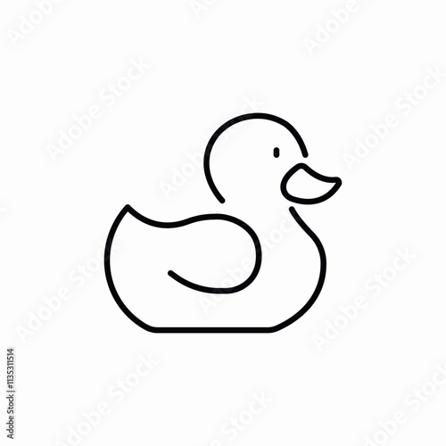 bathtub duck icon sign vector