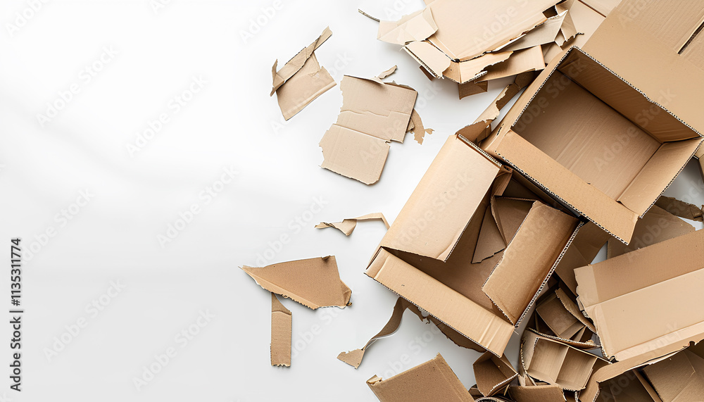 Pile of cardboard boxes on white background Pile of cardboard boxes on white background