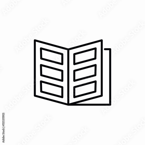 catalog magazine icon sign vector