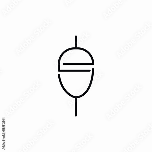 fishing float icon sign vector