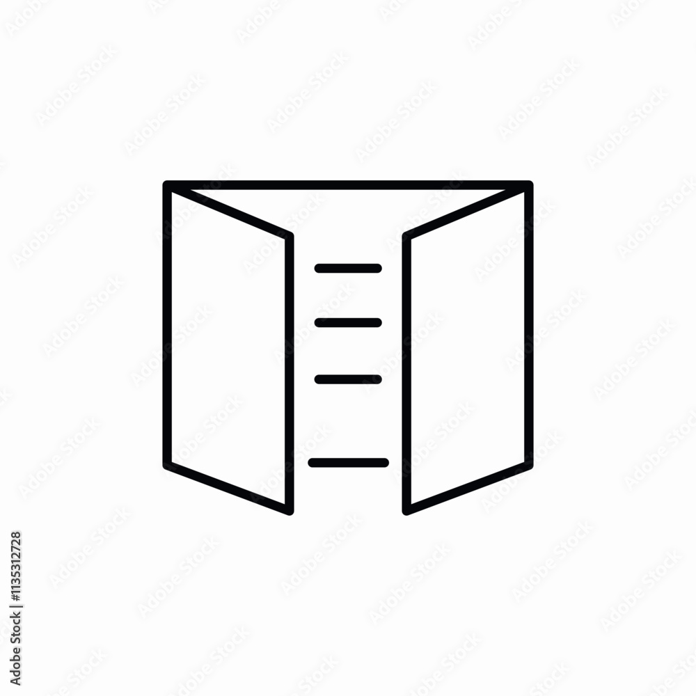 booklet page icon sign vector booklet page icon sign vector
