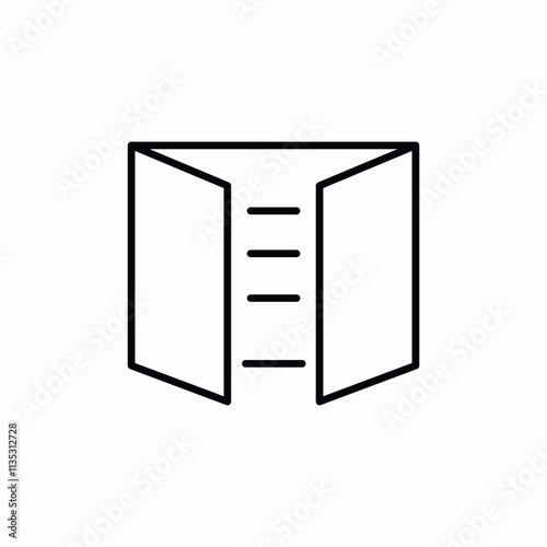 booklet page icon sign vector