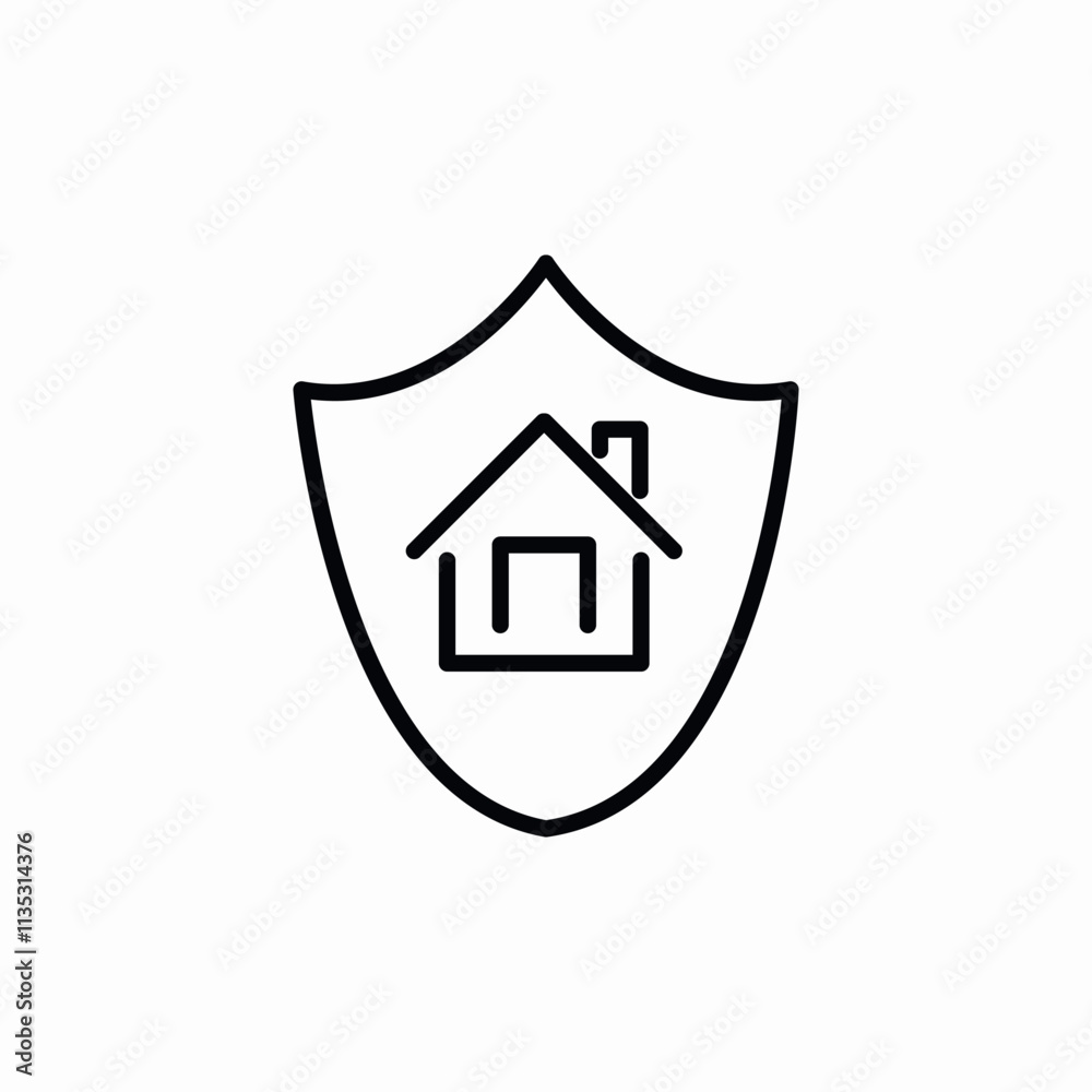 real estate protection insurance icon sign vector real estate protection insurance icon sign vector