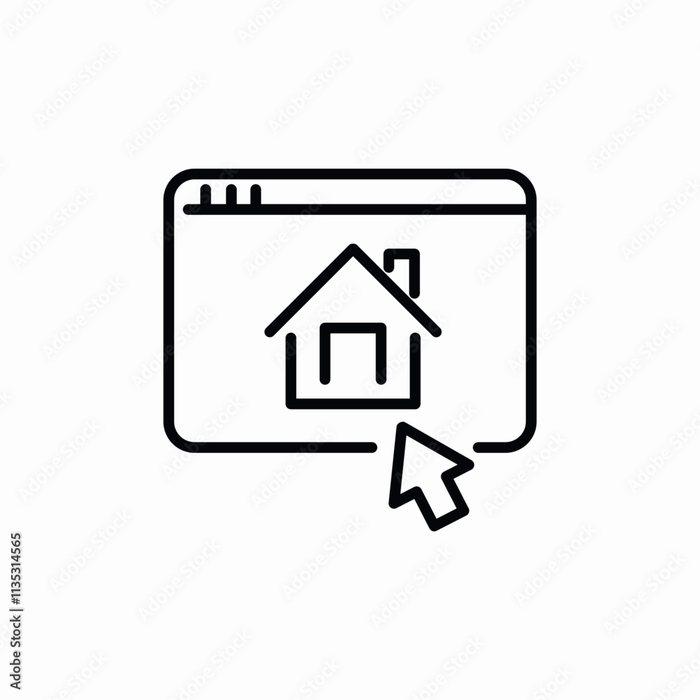 real estate website icon sign vector real estate website icon sign vector