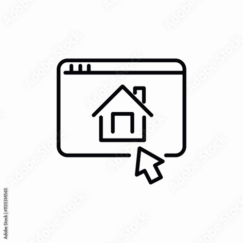 real estate website icon sign vector