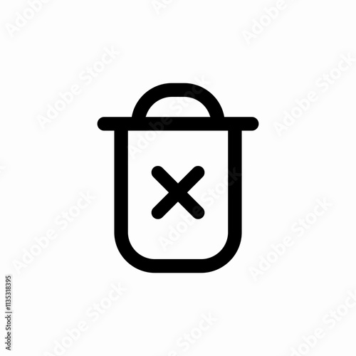 delete forever icon sign vector