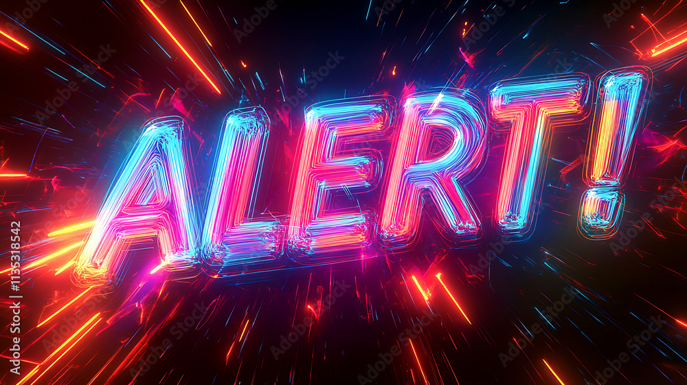Striking ALERT Design in Comic-Inspired Bold Typography and Sleek Lines Striking ALERT Design in Comic-Inspired Bold Typography and Sleek Lines