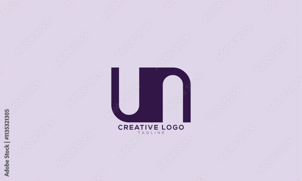 Obraz premium UN Abstract initial monogram letter alphabet logo design